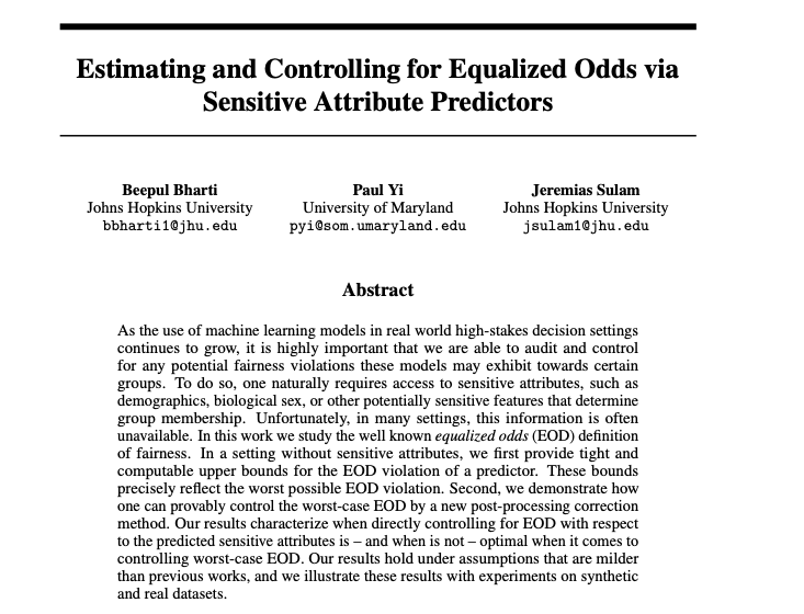Estimating and Controlling for Fairness via Sensitive Attribute Predictors